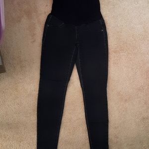 Black skinny maternity pants